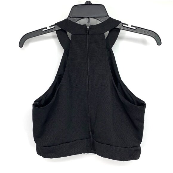 Jodi Kristopher Top lack Cropped Keyhole Halter Sleeveless - Picture 6 of 9